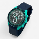 Plain premium rubber MoonSwatch strap for the Omega x Swatch