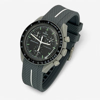 Single-pass premium rubber MoonSwatch strap for the Omega x Swatch