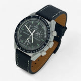 Textured genuine leather MoonSwatch strap for the Omega x Swatch