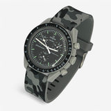 Military rubber MoonSwatch strap for the Omega x Swatch
