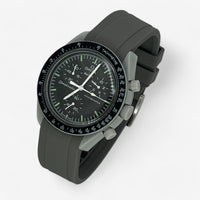 Plain premium rubber MoonSwatch strap for the Omega x Swatch