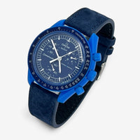 Light genuine leather MoonSwatch strap for the Omega x Swatch