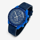 Light genuine leather MoonSwatch strap for the Omega x Swatch