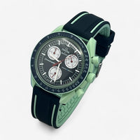 Two-band rubber MoonSwatch strap for the Omega x Swatch