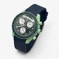 Plain premium rubber MoonSwatch strap for the Omega x Swatch