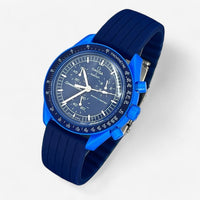 Ribbed rubber MoonSwatch strap for the Omega x Swatch