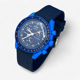 Textured premium rubber MoonSwatch strap for the Omega x Swatch