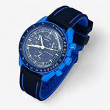 Two-band rubber MoonSwatch strap for the Omega x Swatch