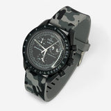 Military rubber MoonSwatch strap for the Omega x Swatch