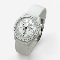 Ribbed rubber MoonSwatch strap for the Omega x Swatch