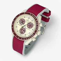 Two-tone premium rubber MoonSwatch strap for the Omega x Swatch