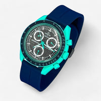 Grooved quick-release rubber MoonSwatch strap for the Omega x Swatch