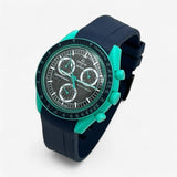 Plain premium rubber MoonSwatch strap for the Omega x Swatch