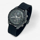 Grooved quick-release rubber MoonSwatch strap for the Omega x Swatch