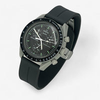 Grooved quick-release rubber MoonSwatch strap for the Omega x Swatch