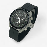 Grooved quick-release rubber MoonSwatch strap for the Omega x Swatch