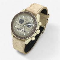 Light genuine leather MoonSwatch strap for the Omega x Swatch