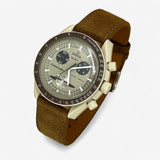 Light genuine leather MoonSwatch strap for the Omega x Swatch