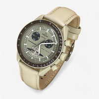 Plain genuine leather MoonSwatch strap for the Omega x Swatch