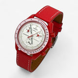 Textured genuine leather MoonSwatch strap for the Omega x Swatch