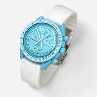 Ribbed rubber MoonSwatch strap for the Omega x Swatch