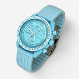 Ribbed rubber MoonSwatch strap for the Omega x Swatch