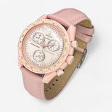 Plain genuine leather MoonSwatch strap for the Omega x Swatch