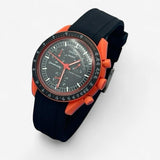 Plain premium rubber MoonSwatch strap for the Omega x Swatch
