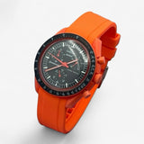 Plain premium rubber MoonSwatch strap for the Omega x Swatch