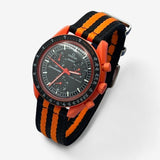 MoonSwatch strap for the Mission on Earth Lava
