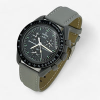 Plain genuine leather MoonSwatch strap for the Omega x Swatch