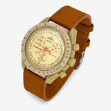 Textured genuine leather MoonSwatch strap for the Omega x Swatch