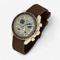 Plain premium rubber MoonSwatch strap for the Omega x Swatch