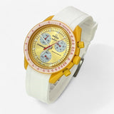 Plain premium rubber MoonSwatch strap for the Omega x Swatch