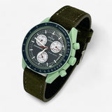 Light genuine leather MoonSwatch strap for the Omega x Swatch