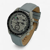 Plain genuine leather MoonSwatch strap for the Omega x Swatch