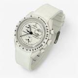 Two-tone premium rubber MoonSwatch strap for the Omega x Swatch