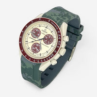 Military rubber MoonSwatch strap for the Omega x Swatch