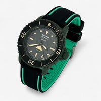 Two-band rubber Blancpain x Swatch strap for the Scuba Fifty Fathoms