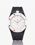 White rubber strap and case for Audemars Piguet x Swatch Royal Pop Huit Blanc | WatchCollab