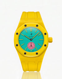 Pink rubber strap and case for Audemars Piguet x Swatch Royal Pop Otg Roz | WatchCollab