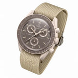 Correa para Omega x Swatch MoonSwatch Mission on Earth Desert, lona premium beige