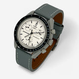 Textured genuine leather MoonSwatch strap for the Omega x Swatch