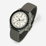 Ribbed rubber MoonSwatch strap for the Omega x Swatch