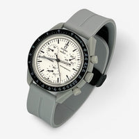 Grooved quick-release rubber MoonSwatch strap for the Omega x Swatch