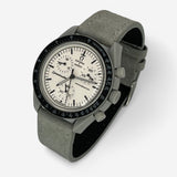 Light genuine leather MoonSwatch strap for the Omega x Swatch