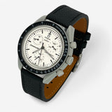 Textured genuine leather MoonSwatch strap for the Omega x Swatch