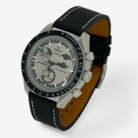 Textured genuine leather MoonSwatch strap for the Omega x Swatch