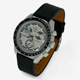 Textured genuine leather MoonSwatch strap for the Omega x Swatch