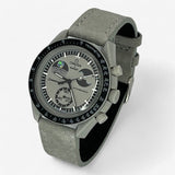 Light genuine leather MoonSwatch strap for the Omega x Swatch